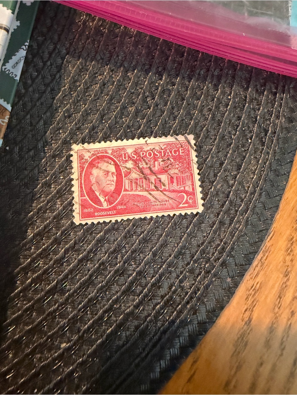 Vintage 1945 Franklin D. Roosevelt Little White House 2 Cent Canceled Stamp